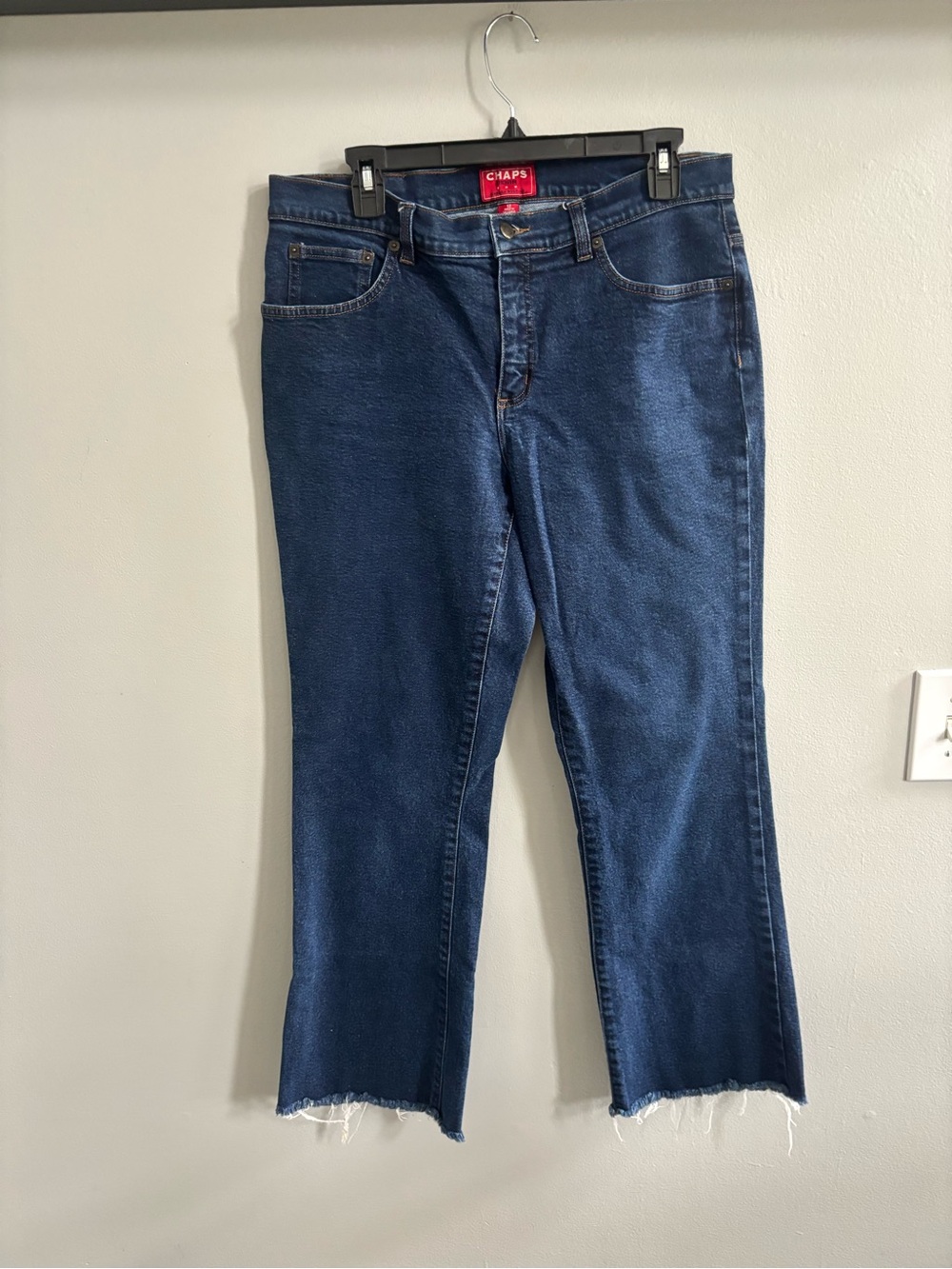 Chaps Women's Dark Blue Straight-Leg Jeans size 12